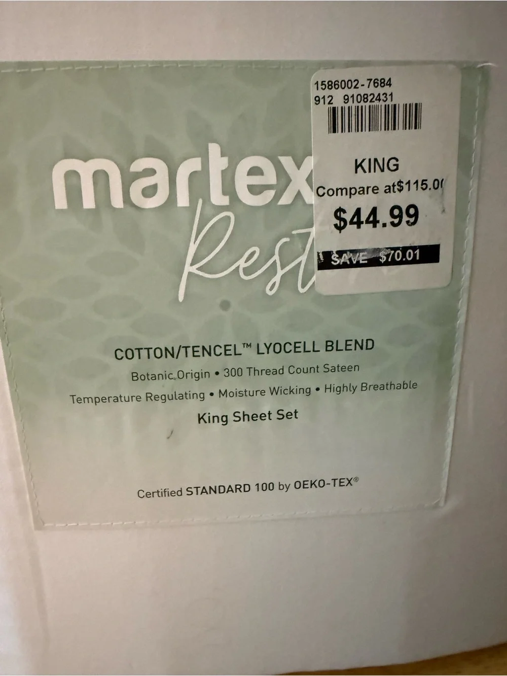Rest King Sheet Set - White Cotton/Tencel Blend